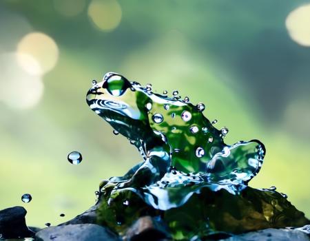 00119-_lora_Aether_Aqua_v1_SDXL_LoRA_0.9_ a photo of a frog made of water, sitting on a stone, bokeh forest background, water drops, c.png